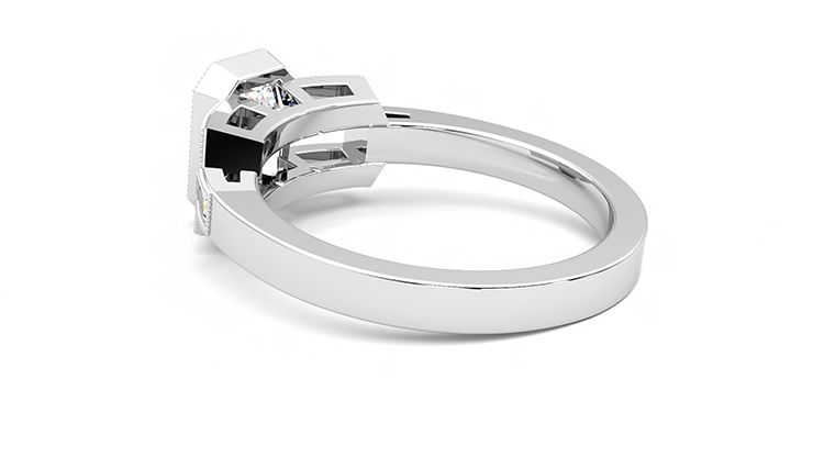 Taylor & Hart Artemis Emerald Engagement Ring 360 degree image 18