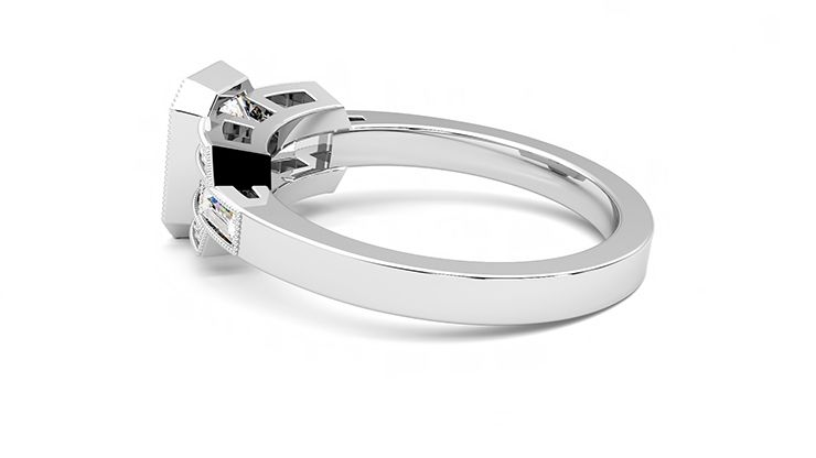 Taylor & Hart Artemis Emerald Engagement Ring 360 degree image 19