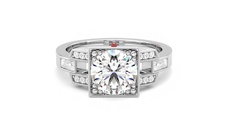 Taylor & Hart Artemis Round Engagement Ring 360 degree image 0