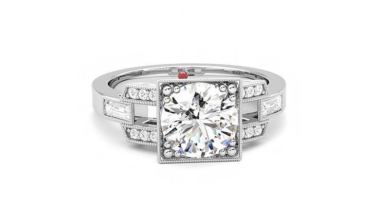 Taylor & Hart Artemis Round Engagement Ring 360 degree image 2