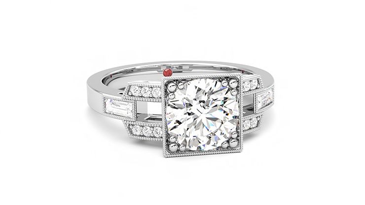 Taylor & Hart Artemis Round Engagement Ring 360 degree image 3