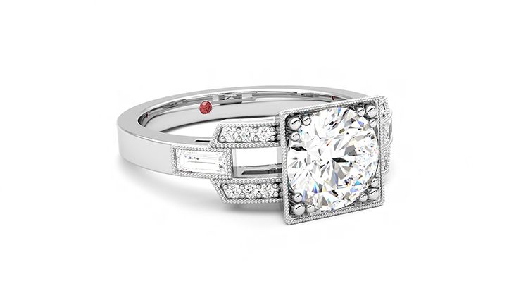 Taylor & Hart Artemis Round Engagement Ring 360 degree image 5