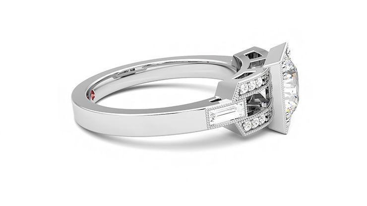 Taylor & Hart Artemis Round Engagement Ring 360 degree image 9