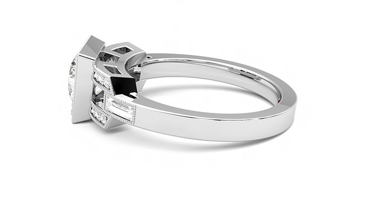 Taylor & Hart Artemis Round Engagement Ring 360 degree image 20