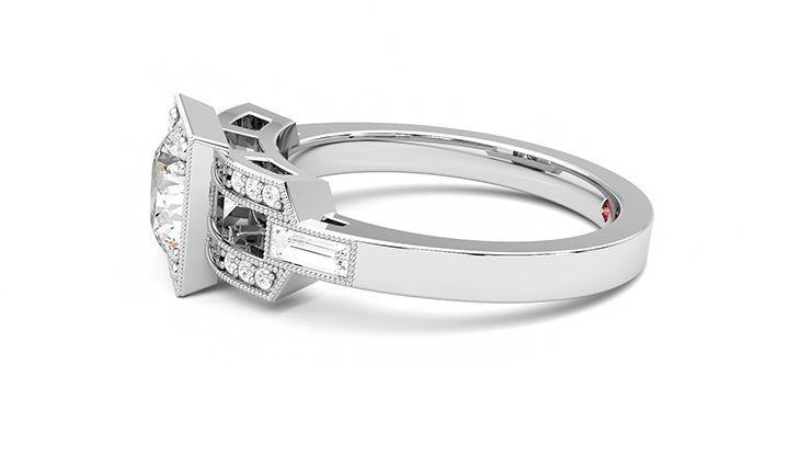 Taylor & Hart Artemis Round Engagement Ring 360 degree image 21