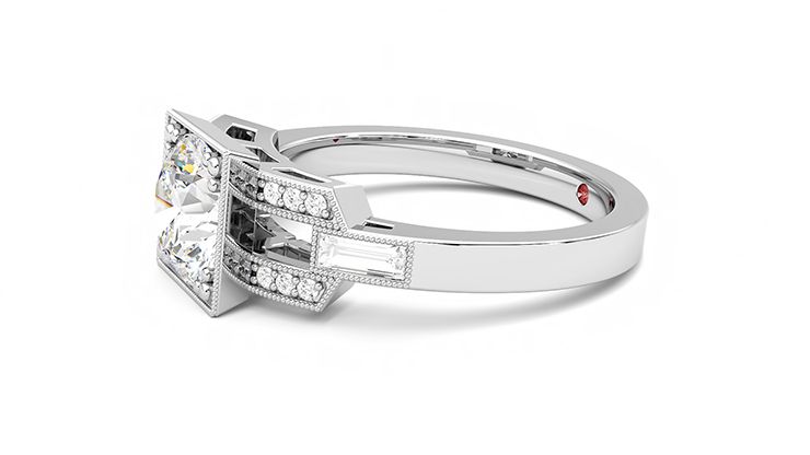 Taylor & Hart Artemis Round Engagement Ring 360 degree image 22