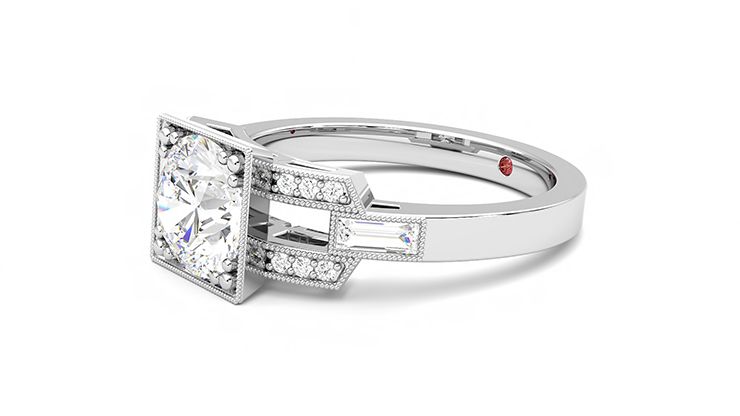 Taylor & Hart Artemis Round Engagement Ring 360 degree image 23
