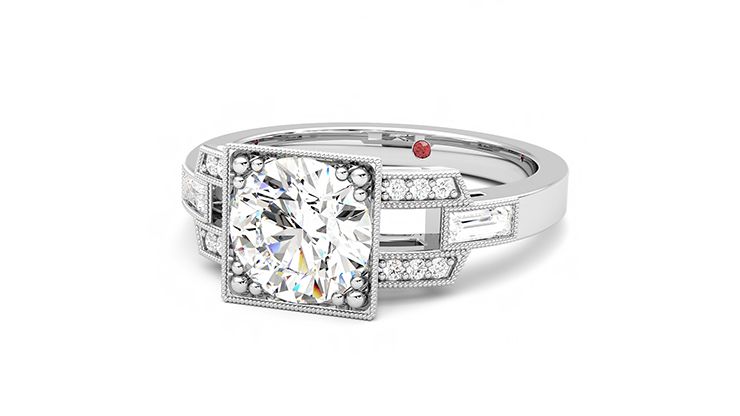 Taylor & Hart Artemis Round Engagement Ring 360 degree image 26