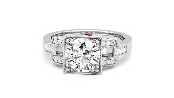 Taylor & Hart Artemis Round Engagement Ring 360 degree image 28