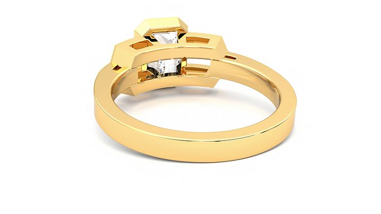 Taylor & Hart Artemis Emerald Engagement Ring 360 degree image 16