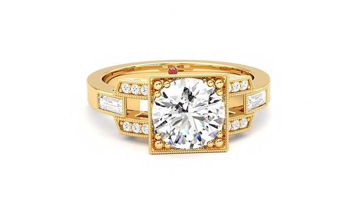 Taylor & Hart Artemis Round Engagement Ring 360 degree image 2