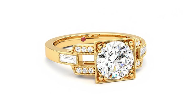 Taylor & Hart Artemis Round Engagement Ring 360 degree image 4