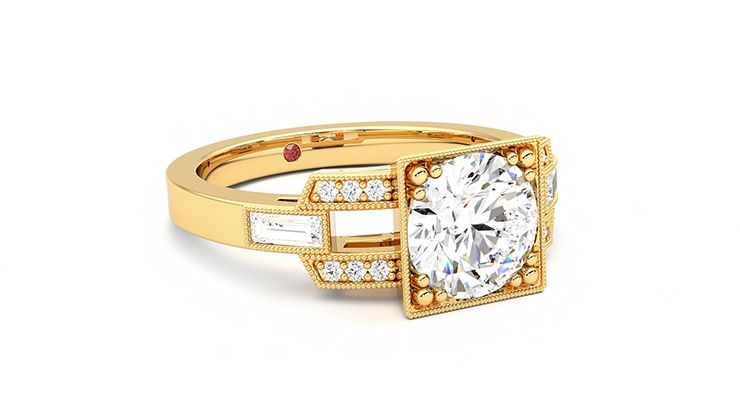 Taylor & Hart Artemis Round Engagement Ring 360 degree image 5