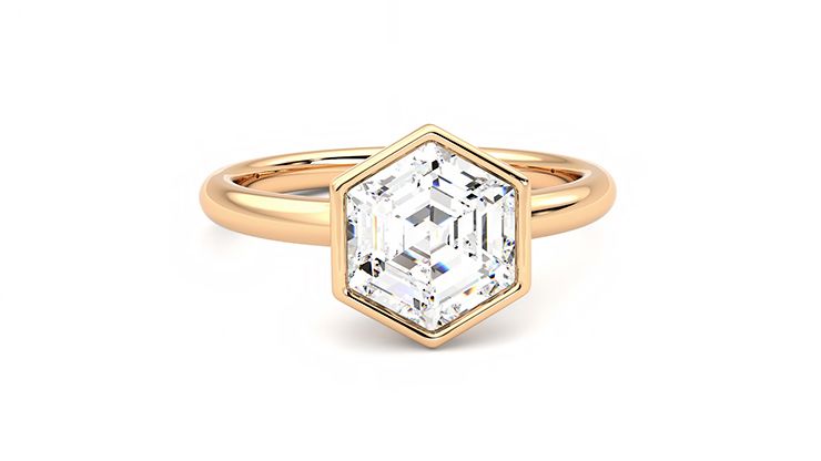 Taylor & Hart Astral Hexagonal Engagement Ring 360 degree image 2