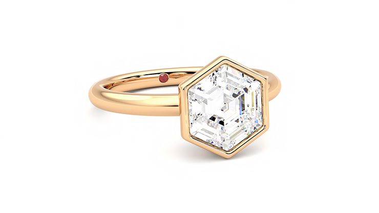 Taylor & Hart Astral Hexagonal Engagement Ring 360 degree image 4