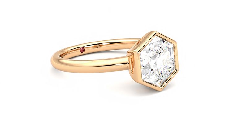 Taylor & Hart Astral Hexagonal Engagement Ring 360 degree image 6