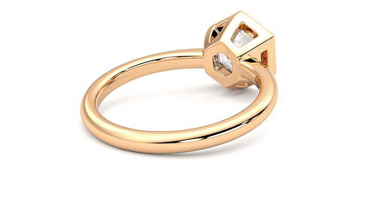 Taylor & Hart Astral Hexagonal Engagement Ring 360 degree image 13