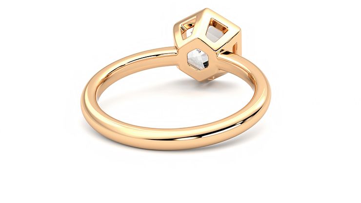 Taylor & Hart Astral Hexagonal Engagement Ring 360 degree image 14
