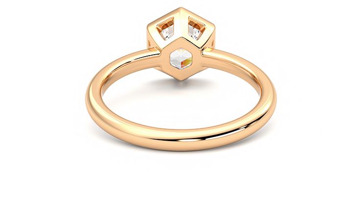Taylor & Hart Astral Hexagonal Engagement Ring 360 degree image 15