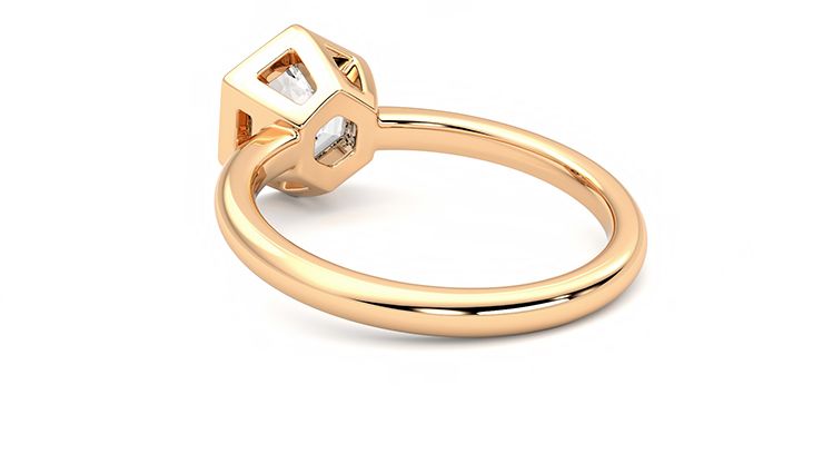 Taylor & Hart Astral Hexagonal Engagement Ring 360 degree image 17
