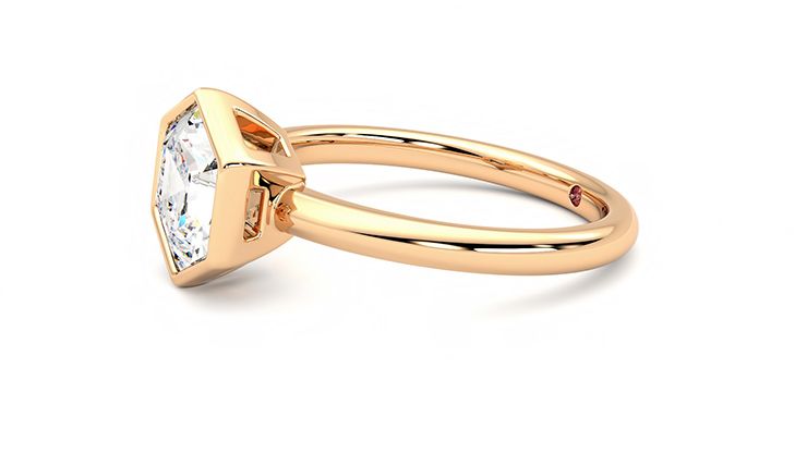 Taylor & Hart Astral Hexagonal Engagement Ring 360 degree image 22