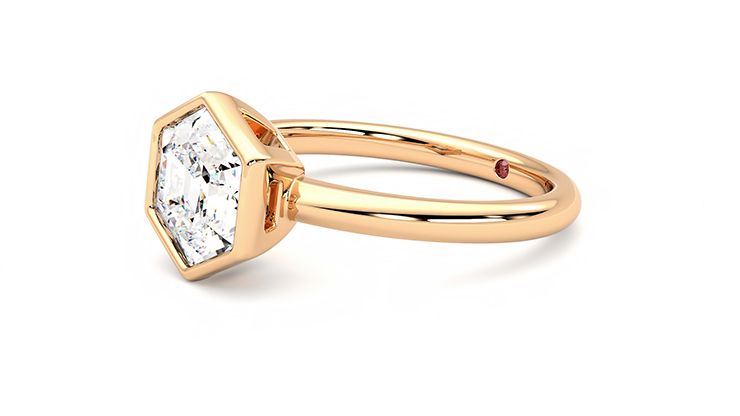 Taylor & Hart Astral Hexagonal Engagement Ring 360 degree image 23