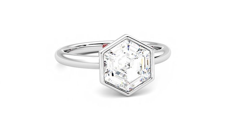 Taylor & Hart Astral Hexagonal Engagement Ring 360 degree image 3