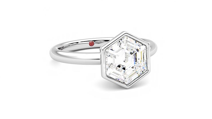 Taylor & Hart Astral Hexagonal Engagement Ring 360 degree image 4