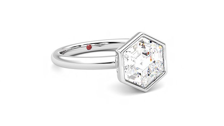 Taylor & Hart Astral Hexagonal Engagement Ring 360 degree image 5