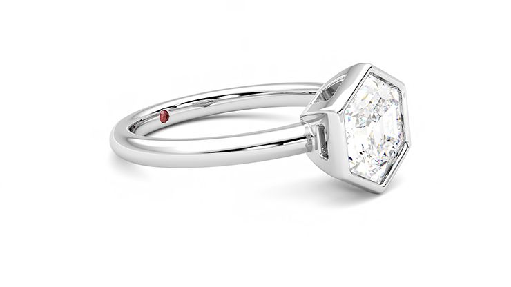 Taylor & Hart Astral Hexagonal Engagement Ring 360 degree image 7