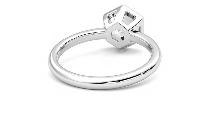 Taylor & Hart Astral Hexagonal Engagement Ring 360 degree image 14