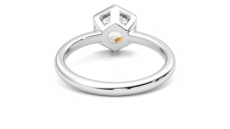 Taylor & Hart Astral Hexagonal Engagement Ring 360 degree image 15
