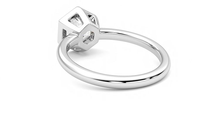 Taylor & Hart Astral Hexagonal Engagement Ring 360 degree image 17