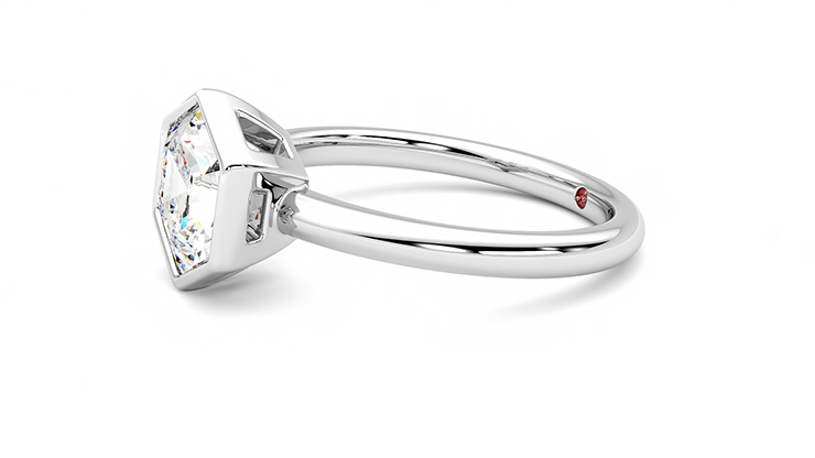 Astral | Hexagonal Bezel Set Engagement Ring