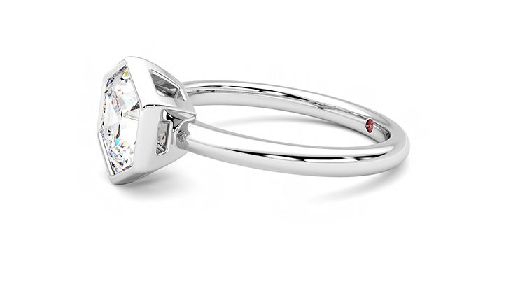 Taylor & Hart Astral Hexagonal Engagement Ring 360 degree image 22