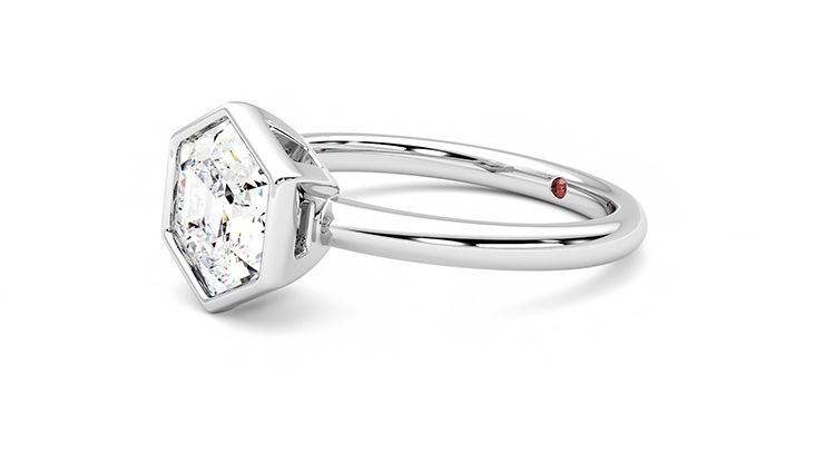 Taylor & Hart Astral Hexagonal Engagement Ring 360 degree image 23