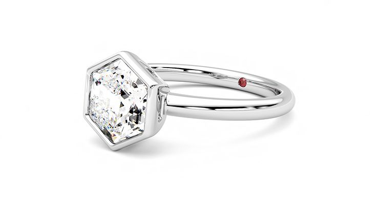 Taylor & Hart Astral Hexagonal Engagement Ring 360 degree image 24