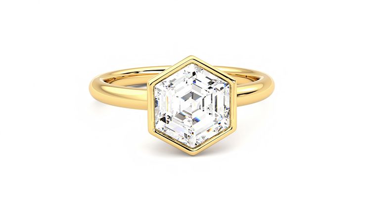 Taylor & Hart Astral Hexagonal Engagement Ring 360 degree image 2