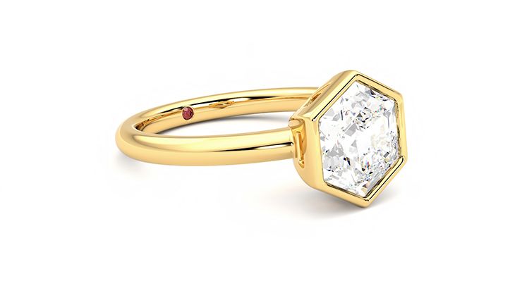 Taylor & Hart Astral Hexagonal Engagement Ring 360 degree image 6