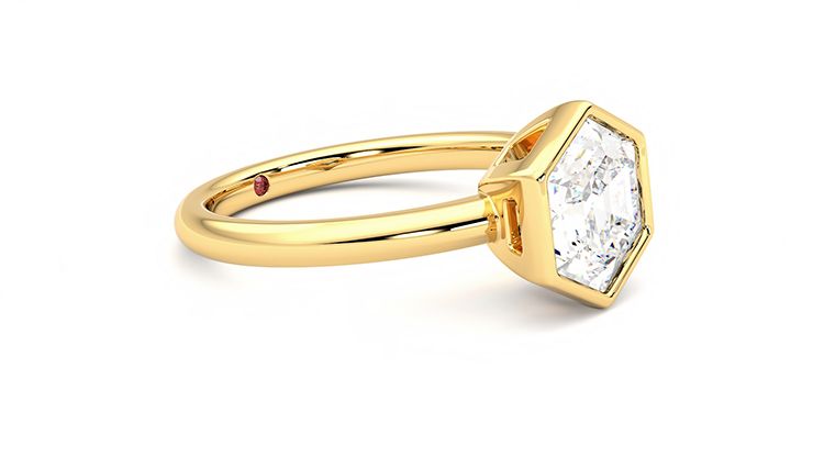 Taylor & Hart Astral Hexagonal Engagement Ring 360 degree image 7