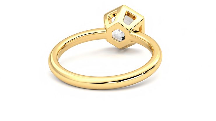 Taylor & Hart Astral Hexagonal Engagement Ring 360 degree image 14