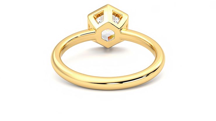 Taylor & Hart Astral Hexagonal Engagement Ring 360 degree image 15