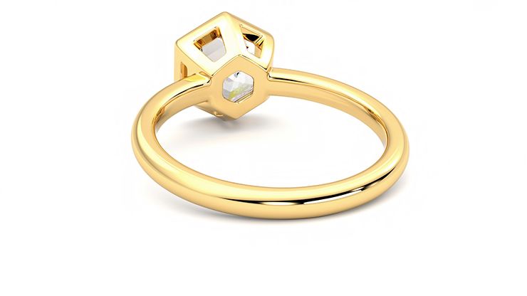 Taylor & Hart Astral Hexagonal Engagement Ring 360 degree image 16
