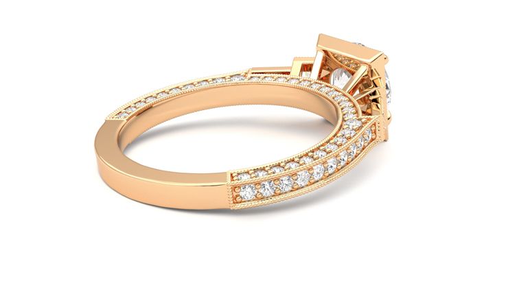 Taylor & Hart Athena Round Engagement Ring 360 degree image 12