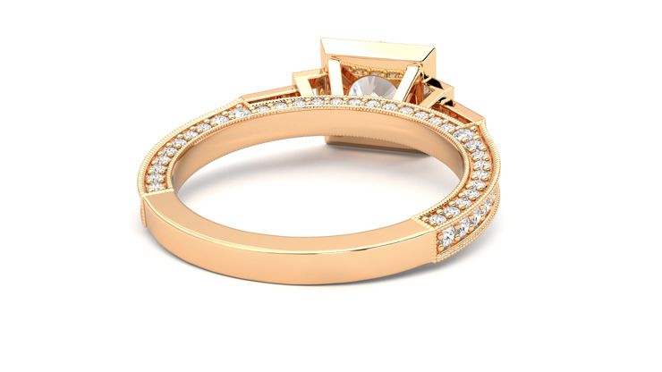 Taylor & Hart Athena Round Engagement Ring 360 degree image 14