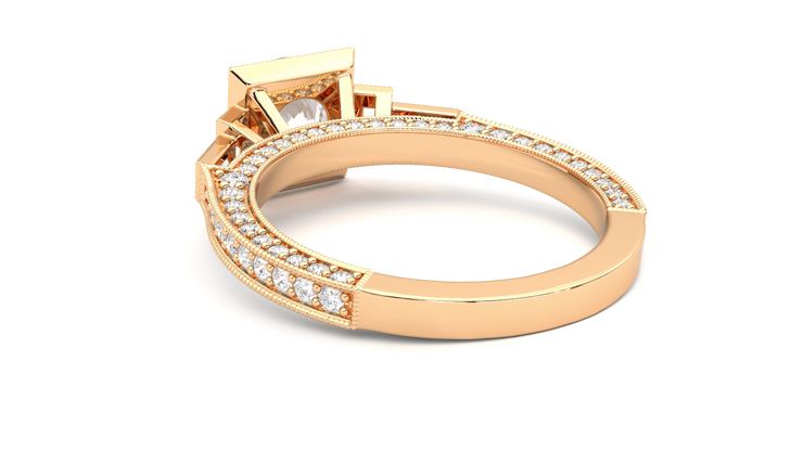 Taylor & Hart Athena Round Engagement Ring 360 degree image 17
