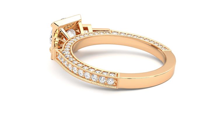 Taylor & Hart Athena Round Engagement Ring 360 degree image 18