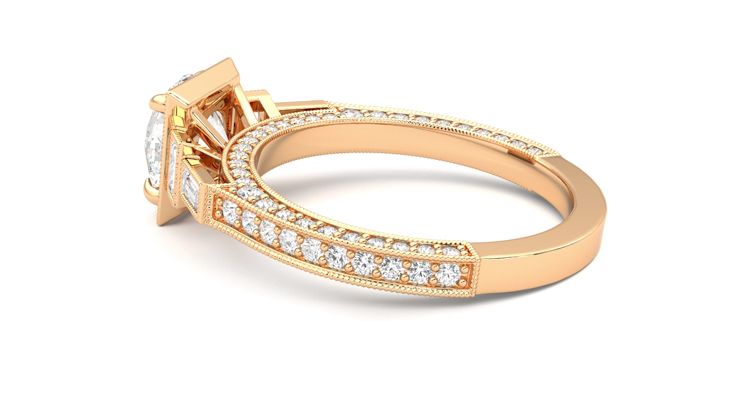 Taylor & Hart Athena Round Engagement Ring 360 degree image 19