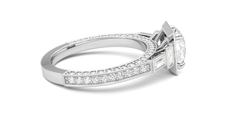 Taylor & Hart Athena Round Engagement Ring 360 degree image 10