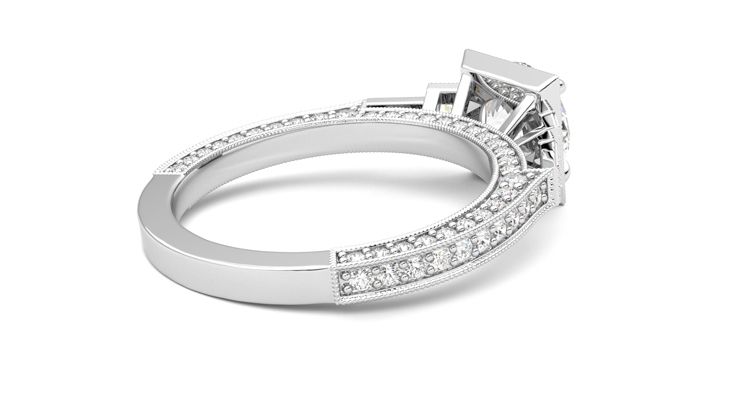Taylor & Hart Athena Round Engagement Ring 360 degree image 12